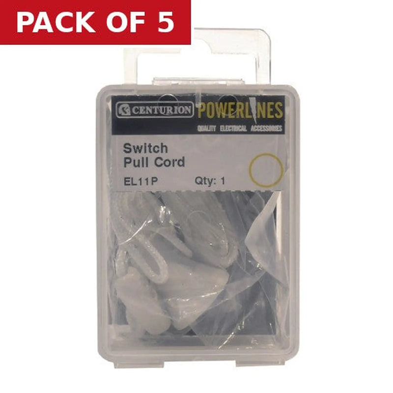 Centurion Replacement Pull Cord for Ceiling Switch - Pack of 5