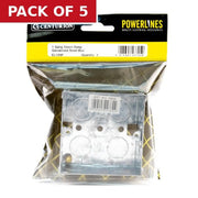 Centurion 1 Gang Galvanised Steel Flush Back Box, 35mm - Pack of 5