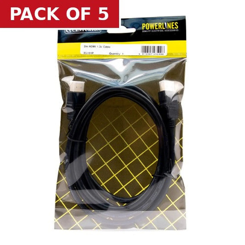 Centurion HDMI 1.3C Cable, 2m - Pack of 5