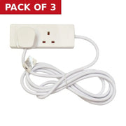 Centurion 2 Gang Extension Lead, 3m - Pack of 3