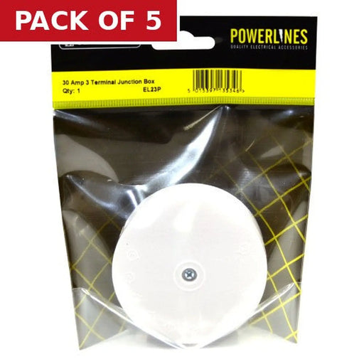 Centurion 30 Amp 3 Way Terminal Junction Box - Pack of 5