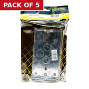 Centurion 2 Gang Galvanised Steel Flush Back Box, 25mm - Pack of 5