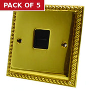 Centurion Georgian Brass Secondary Phone Socket - Pack of 5