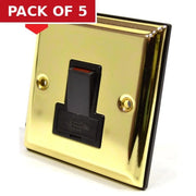 Centurion Victorian Brass Switched Fuse Spur - Pack of 5
