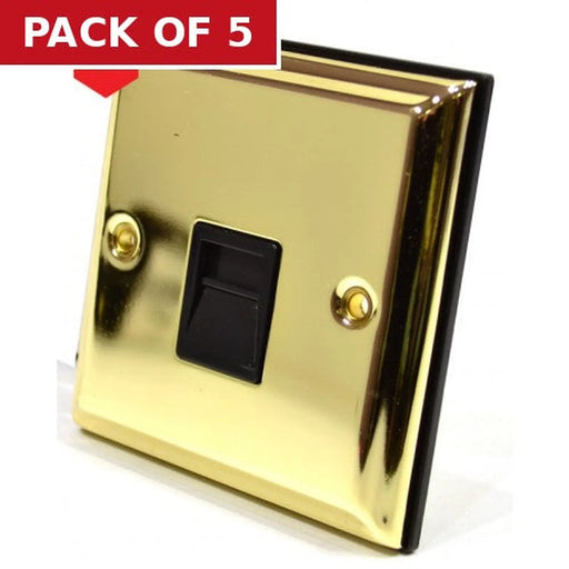 Centurion Victorian Brass Secondary Telephone Socket - Pack of 5