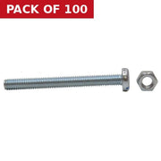 Centurion M5 x 50mm Machine Screws & Nuts - Zinc Plated - (100)