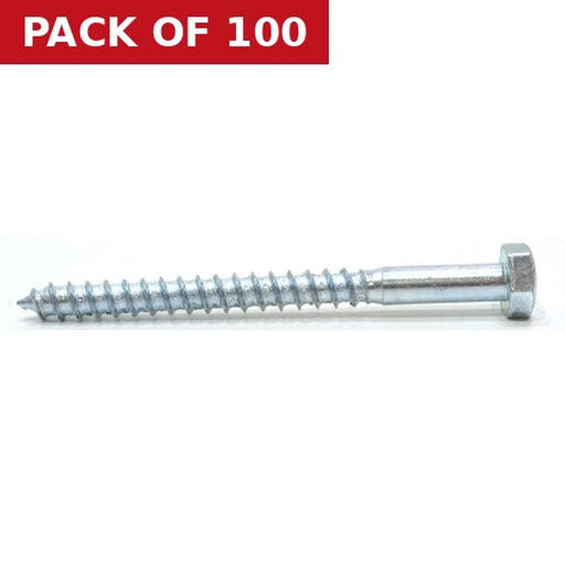 Centurion M6 x 70mm ZP Coach Screws   (100)