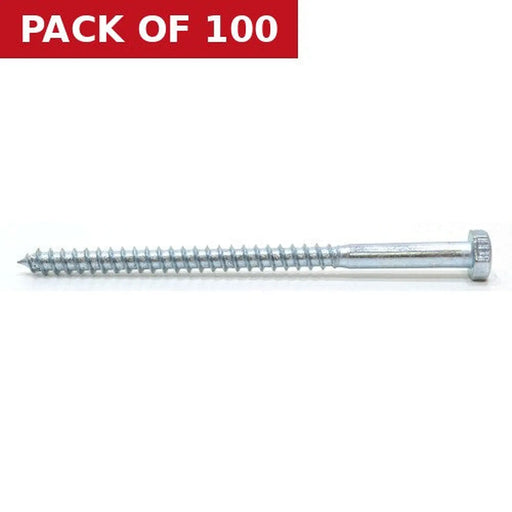Centurion M6 x 100mm ZP Coach Screws   (100)