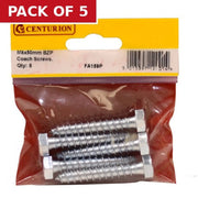 Centurion M8 x 50mm ZP Coach Screws  (Pack of 5)