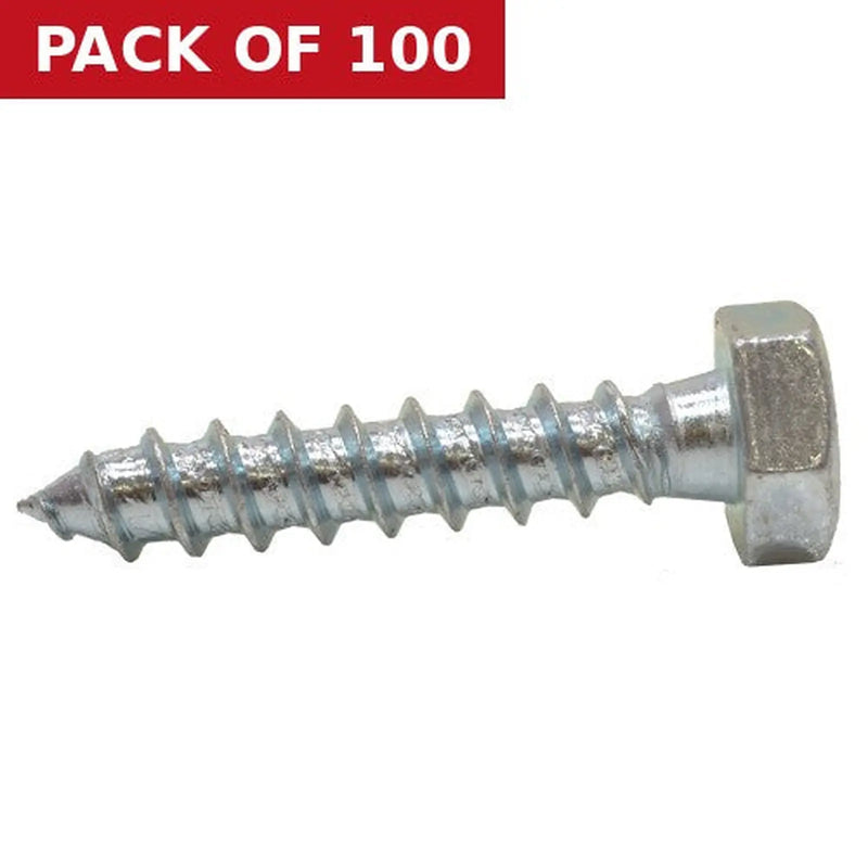 Centurion M10 x 50mm ZP Coach Screws   (100)