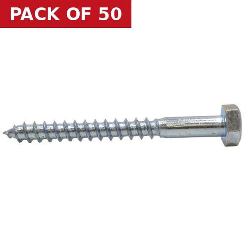 Centurion M10 x 100mm ZP Coach Screws   (50)