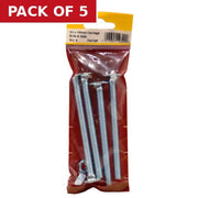 Centurion M8 x 100mm ZP Small Carriage Bolts & Nuts (Pack of 4) - Pack of 5