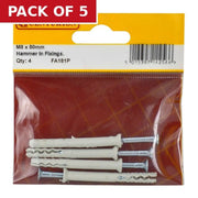 Centurion M8 x 60mm Hammer In Frame Fixings  (Pack of 4) - Pack of 5