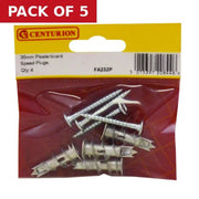 Centurion 35mm Metal Plasterboard Speed Plugs (Pack of 4) - Pack of 5