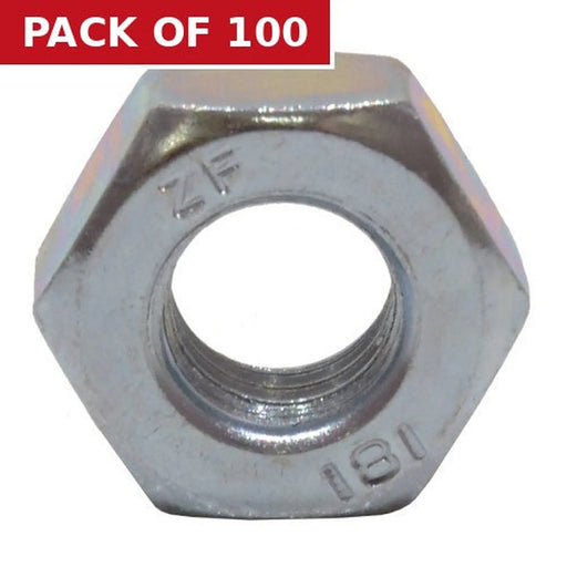 Centurion M10 ZP Steel Hex Nuts   (100)