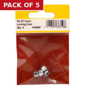 Centurion M4 ZP Nylon Locking Nuts (Pack of 4) - Pack of 5