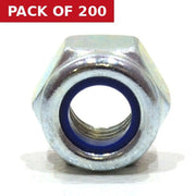 Centurion M8 ZP Nylon Locking Nuts   (200)