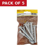 Centurion M8 x 75mm ZP Small Carriage Bolts & Nuts  (Pack of 7) - Pack of 5
