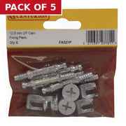 Centurion 12.5mm ZP Universal Cam Fixing Pack  (Pack of 6) - Pack of 5