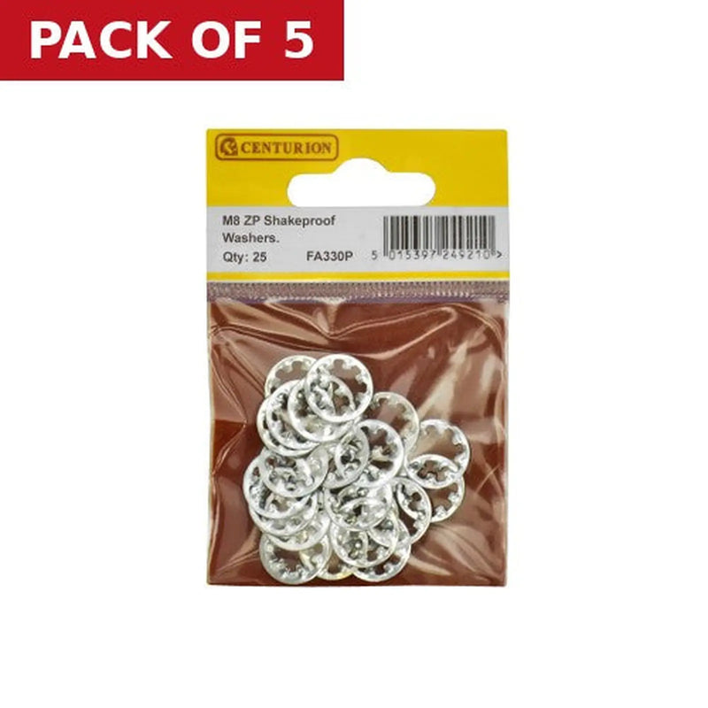 Centurion M8 ZP Shakeproof Washer (Pack of 25) - Pack of 5