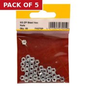Centurion M3 ZP Steel Hex Nuts (Pack of 50) - Pack of 5