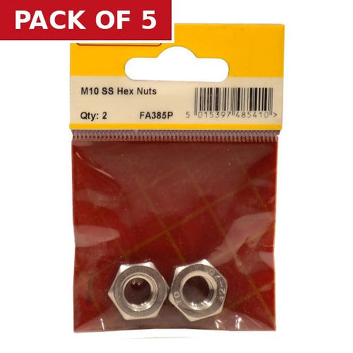Centurion M10 SS Hex Nuts (Pack of 2) - Pack of 5
