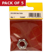 Centurion M12 SS Hex Nuts (Pack of 1) - Pack of 5