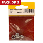 Centurion M6 SS Nylon Locking Nuts (Pack of 6) - Pack of 5