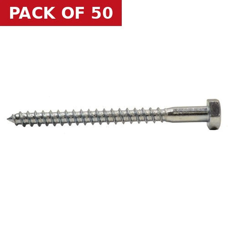 Centurion M10 x 120mm ZP Coach Screws - Pack of 50