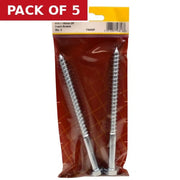 Centurion M10 x 150mm ZP Coach Screws (Pack of 2) - Pack of 5