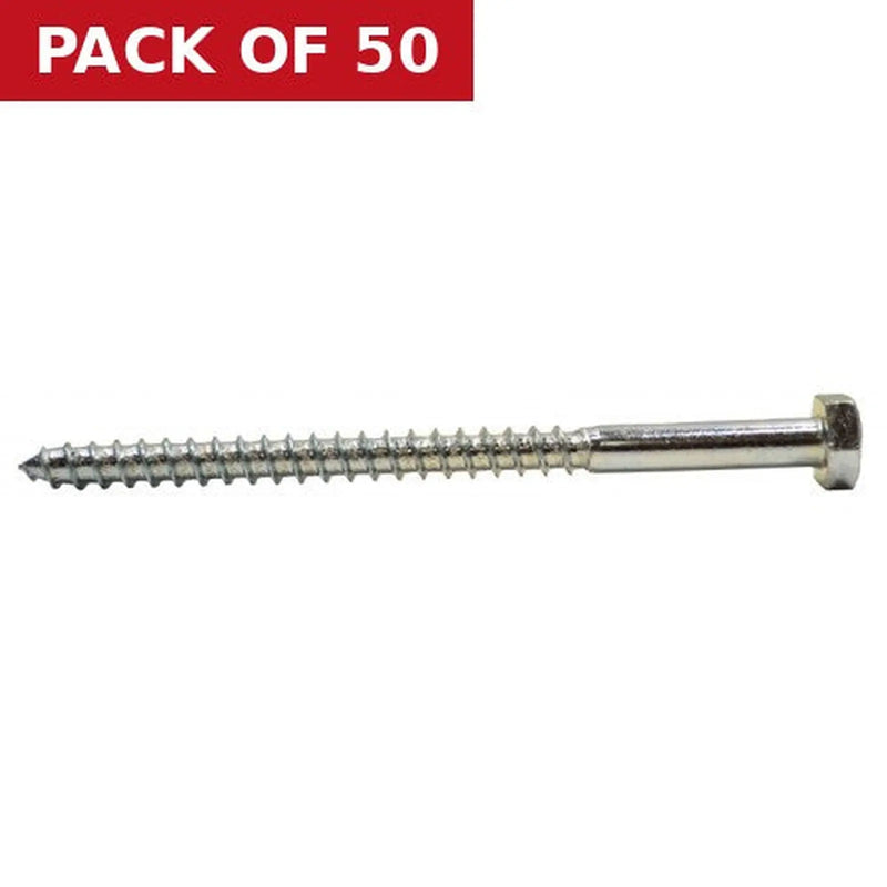 Centurion M12 x 75mm ZP Coach Screws  (50)