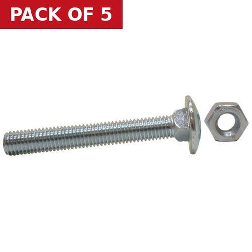 Centurion M12 x 75mm ZP Small Carriage Bolts & Nuts (Packs of 2) - Pack of 5