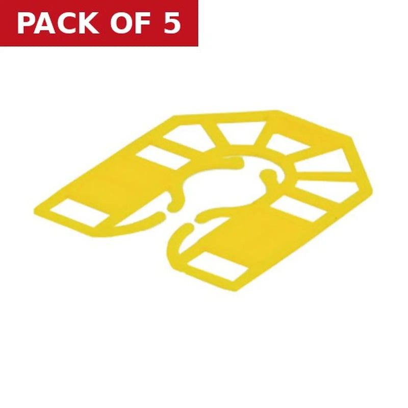 Centurion 1mm x 43mm x 55mm Yellow Small 'U' Shim (Pack of 25) - Pack of 5