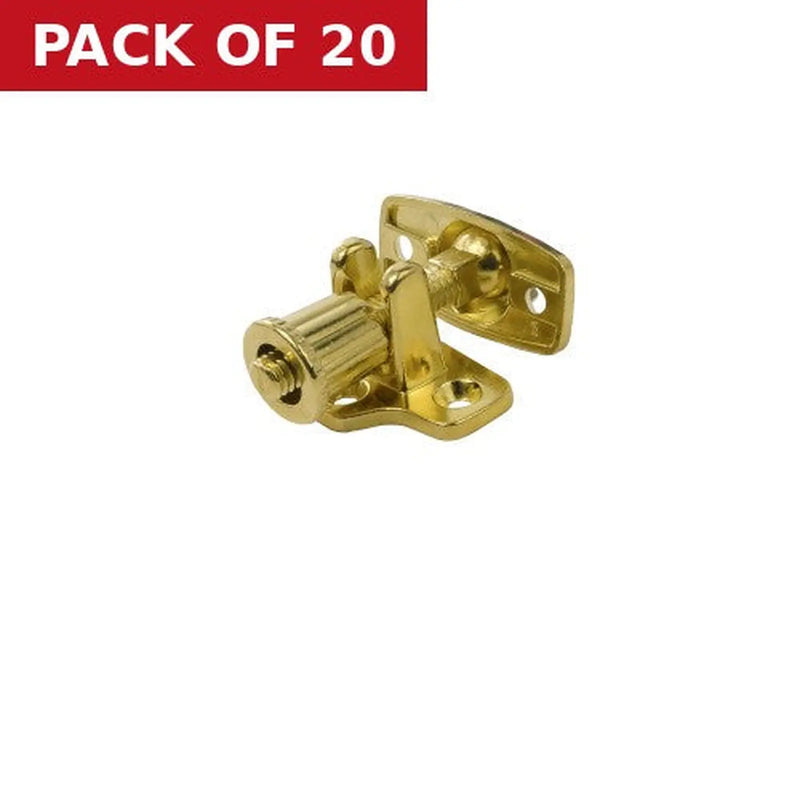 Centurion Brighton Sash Window Fastener, Electro Brassed, 60mm - Pack of 20