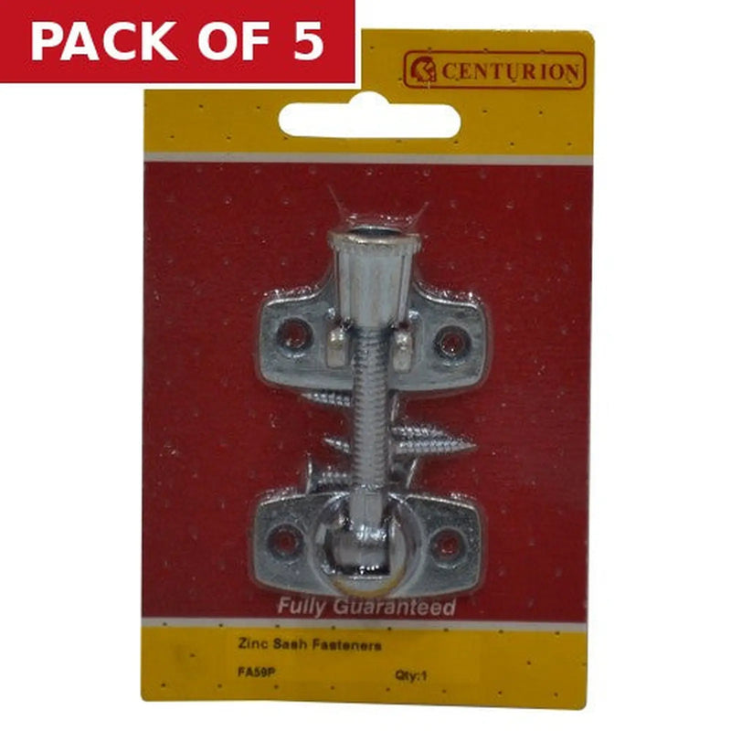 Centurion 58mm ZP Die Cast Sash Window Fastener Screw Type - Pack of 5