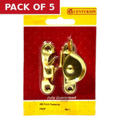 Centurion Fitch Fastener, Electro Brassed, 60mm - Pack of 5