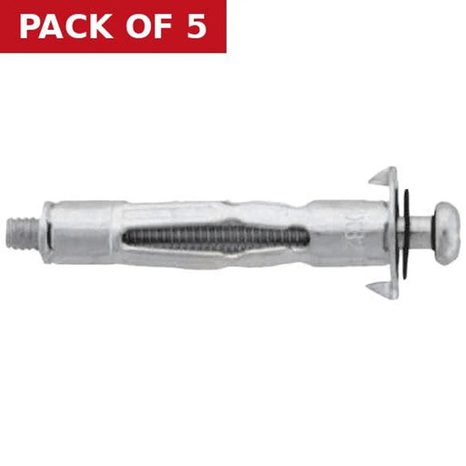 Centurion M5 x 37 (45mm Screw) ZP Blind Screw Anchors  (Pack of 4) - Pack of 5