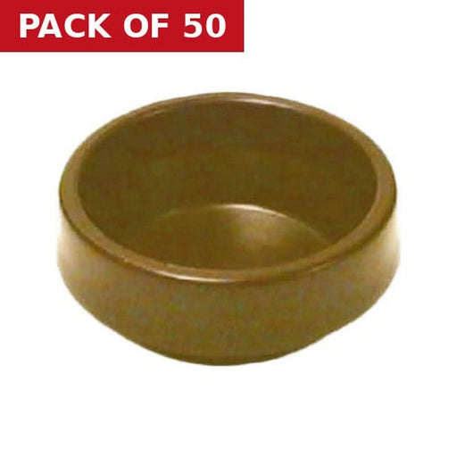 Centurion 45mm Brown Castor Cups - Pack of 50