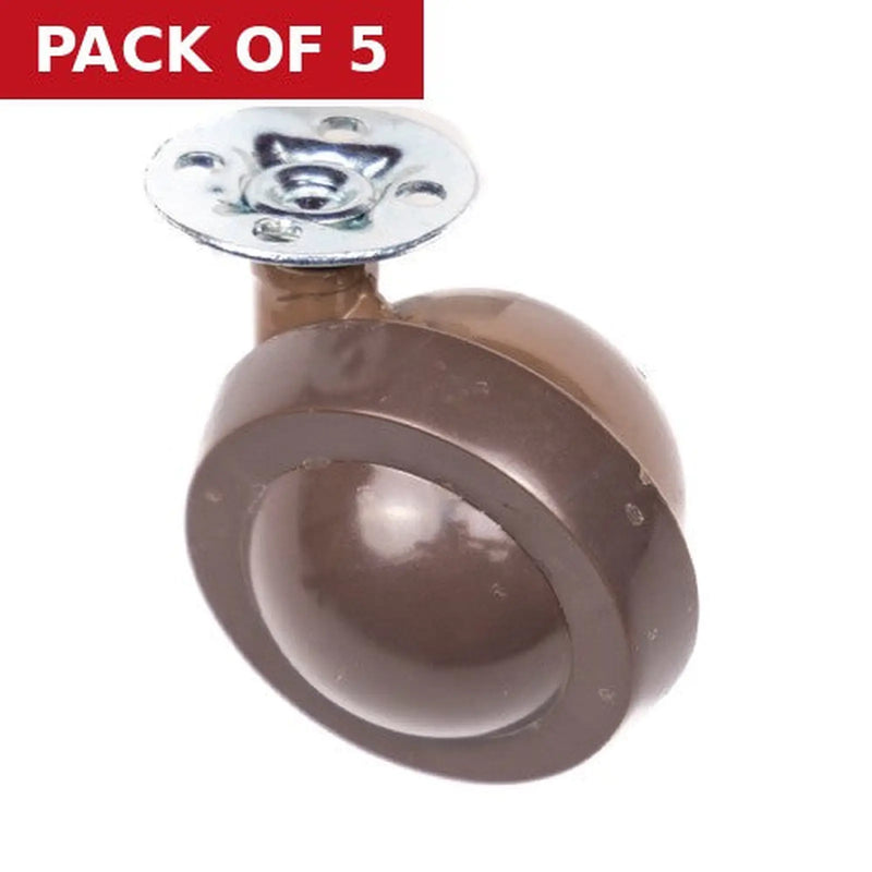 Centurion 45mm Furniture Plate Fix Castors - Pack of 5