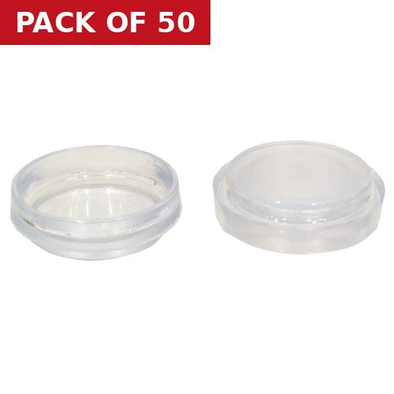 Centurion 60mm Clear Castor Cups - Pack of 50