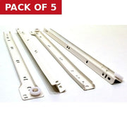 Centurion 400mm White Bottom Fix Steel Drawer Runner - Pack of 5