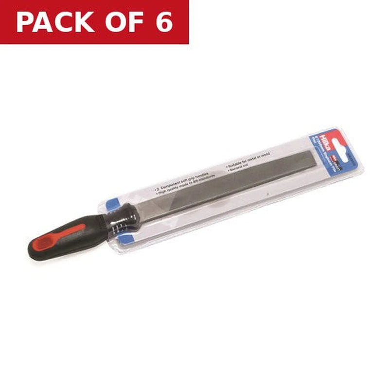 Centurion Flat Engineers No 2 Medium Cut File, 8" - Pack of 6