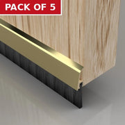 Centurion Warmseal Brush Threshold Strip, Gold Effect, 838mm - Pack of 5