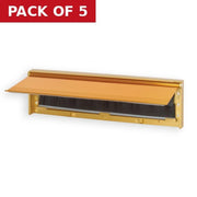Centurion Warmseal Draught Excluder Letterplate Tidy, Gold Effect, 76mm x - Pack of 5