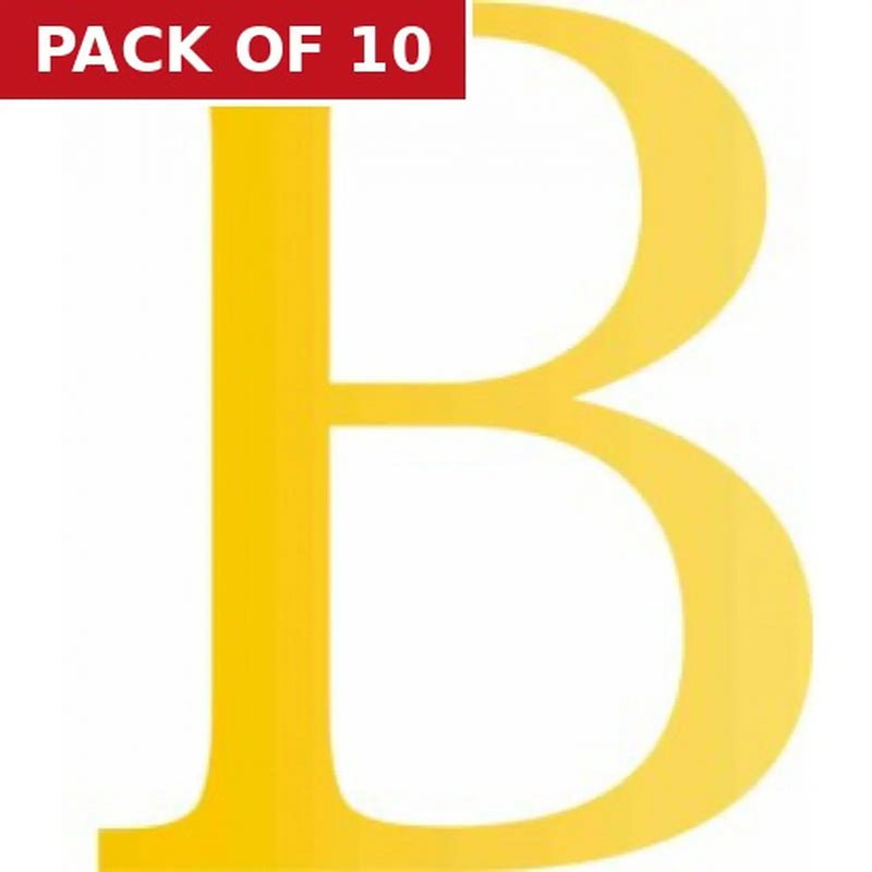 Centurion 51mm Gold Traditional Oldstyle Font Vinyl Letter B - Pack of 10