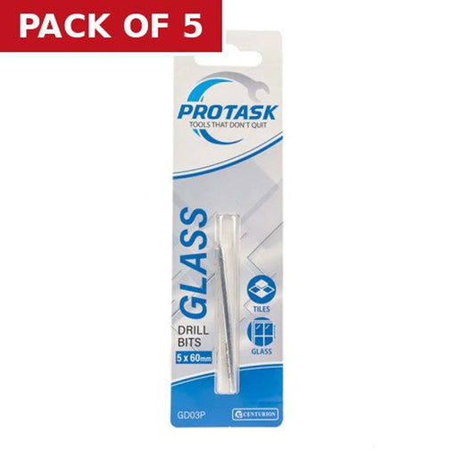 Centurion ProTask Tile & Glass Drill Bit 5mm x 60mm - Pack of 5
