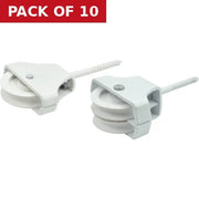Centurion Screw-In Pulley, Single, White, 45mm - Pack of 10