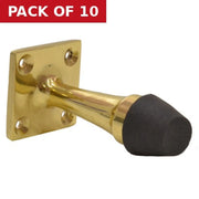 Centurion 70mm (2 3/4") PB Square Base Projection Door Stop - Pack of 10