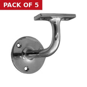 Centurion Solid Brass Heavy  Handrail Bracket, Chrome Plated, 65mm - Pack of 5