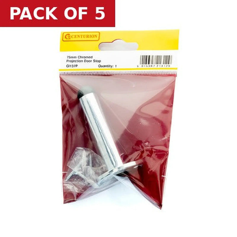 Centurion 75mm (3") CP Projection Door Stop - Pack of 5